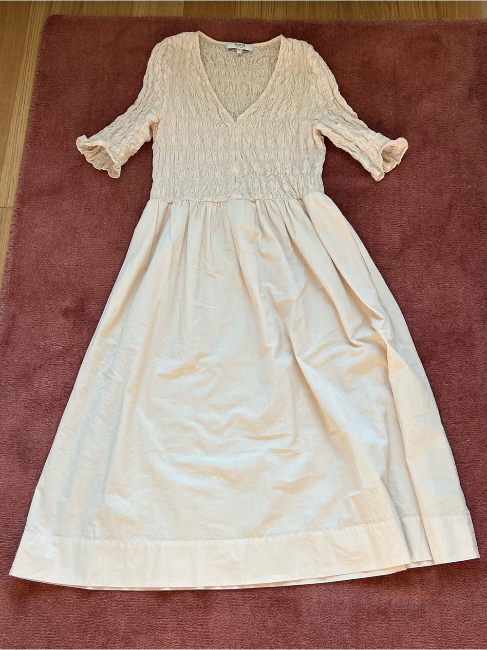SEA NEW YORK Beige Bodice Midi Dress